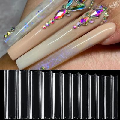 China French Designer False Nails Coffin Fakenail 504pcs Xxxl French Acrylic Half Cover Nails for sale