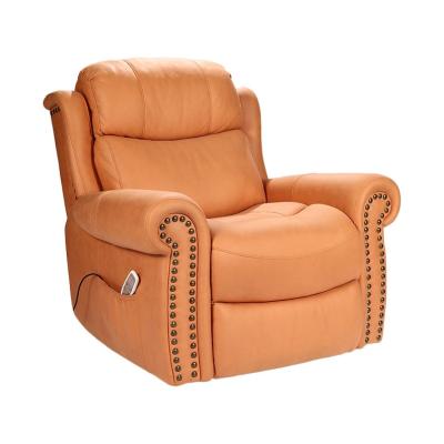 China Universal Heated Massage Recliner Mobility Contemporary Recliner Chair Modern Orange Sofa for sale