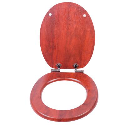 China Slow-end Toilet Seats Toilet Seat Cover Solid Wood Luxury Wooden Toilet Seat for sale