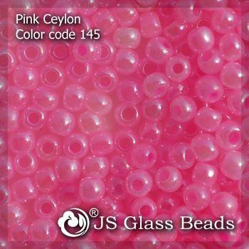 China High Quality Fashion JS Glass Seed Bead - 145# Pink Opalescent Ceylon Rocailles Beads For Garment And Jewelry for sale