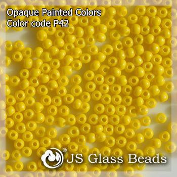 China High Quality Fashion JS Glass Seed Bead - P42# Painted Yellow Seed Beads For Garment And Jewelry for sale