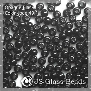 China High Quality Fashion JS Seed Glass Beads - 49# 8/0 Opague Black Seed Beads for Garment and Jewelry for sale