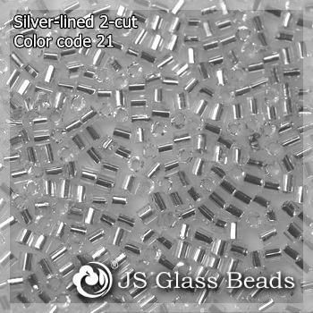 China High Quality Fashion JS Glass Seed Bead - 21# Silver Lined 15/0 2-CUT Beads For Garment And Jewelry for sale