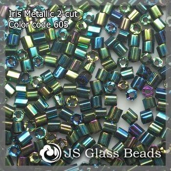 China High Quality Fashion JS Glass Seed Bead - 605# Iris 2-CUT Bead For Garment And Jewelry for sale