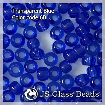 China High Quality Fashion JS Glass Seed Bead - 6B# Blue Transparent Seed Beads For Garment And Jewelry for sale