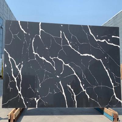 China Modern Kitchen Countertops Used Chinese Artificial Calacatta Venus Gold Quartz Stone Slab for sale