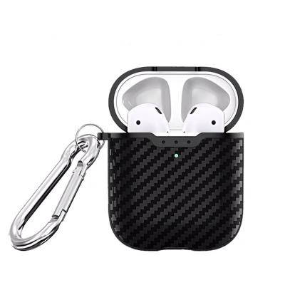 China Eco-friendly Cheap Cost-Effective Shockproof Anti Lost Earphone Case For Airpods 1 2 With Carabiner for sale