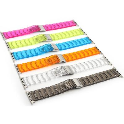 China Luxury.Simple.Fashion Watch Band Fashion Designer Clear Transparent Silicone Sport Strap For Watch Series for sale