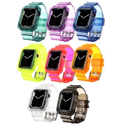 China Luxury.Simple.Fashion Hot Selling Sport Clear Band Case For Watch Transparent Silicone Strap For Watch Strap for sale