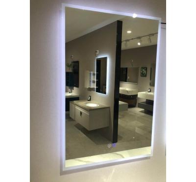 China Wall Mounted Magnifying LED Framless Lighted Bathroom Mirror for sale