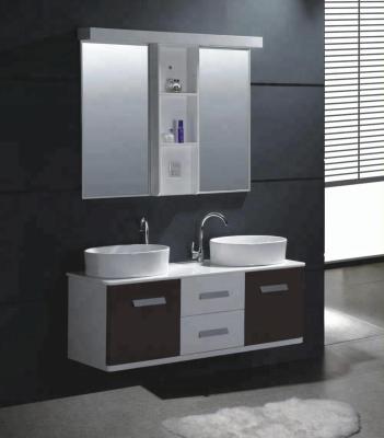 China Modern Wooden Soild Double Basin Bathroom Cabinet Bathroom Furniture for sale