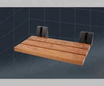 China Burmese Teak Solid Wood Concise Design Shower Seat Foldable for sale