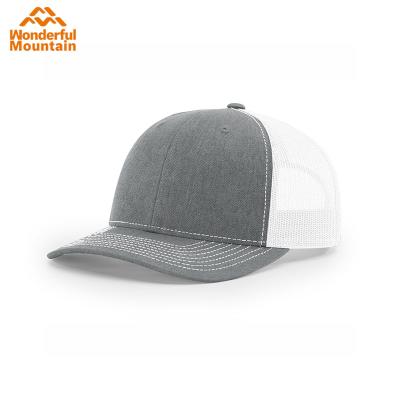 China HIGH QUALITY Richardson 112 Logo 6 Panel Mesh Hat White Trucker Hat COMMON Hot Selling Custom Hat Style Trucker Hat for sale