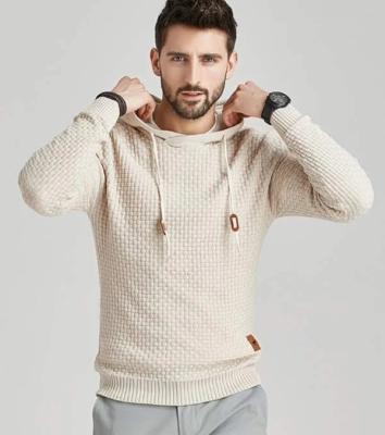 China Autumn Winter Man Loose Pullover Anti-wrinkle Sweaters Knitwear Fashion Pullovers Men Knit Hooded Sweaters for sale