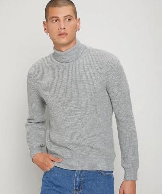 China Casual Knitted Basic Solid Men's Turtleneck Sweater Anti-Wrinkle Winter Men's Pullover Sweaters for sale