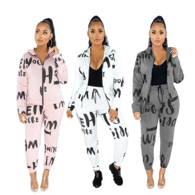 China Breathable Two Piece Pants Set Teams Sportswear For Women Sweatsuits Winter Clothes Zipper Sweatpants Gaiters Joggers Top Sets for sale