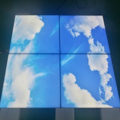 China 2021 factory price modern decorative frameless trimless led lighting 60*60cm panel light with sky image design for sale