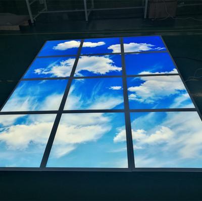 China Mid Century Blue Sky Decorate 2*2 40W Square Led Panel Light Led Blue Sky Ceiling Light Panel for sale