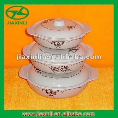 China Disposable 3pcs Melamine Lid Salad Mixing Bowl Set for sale