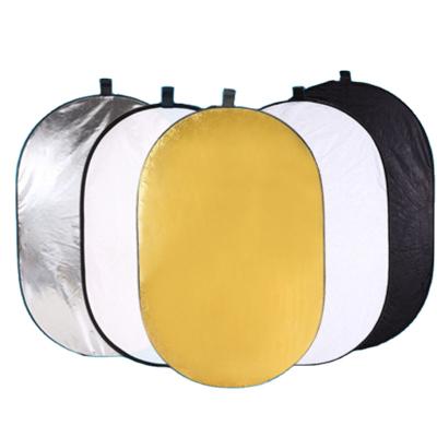 China 110X165cm Five-in-one Oval Gold Silver White Black 110*165cm Reflector Fill Light Panel for sale