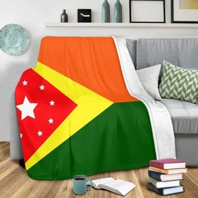 China Cozy Blanket Republic of Reunion Nation Flag Wearable Blanket For Winter Large Size Casual Blanket Polyester Good Quality Custom Flannel Blanket for sale