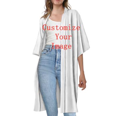 China QUICK DRY Women's Long Cardigan Polynesian Hawaii Custom Personalized Casual Front Duster Coat Maxi Open Cardigan Tropical Style Half Sleeve for sale