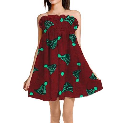 China 2021 Summer Comfortable Loose Women's Dress Viable Red Green Women's Sleeveless Dress Dress Ice Silk Fabric Replenishing Skirts for sale