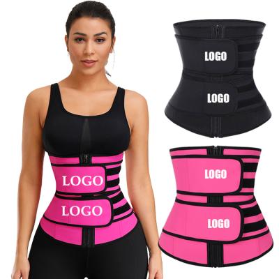 China Steel Boned Double Waist Trainer Belts Manufacturers Waist Trainer Latex Slimming Adjustable Corset Wholesale Viable Waist Trainer for sale