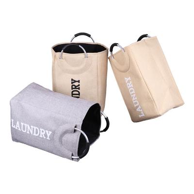 China Eco-friendly Made In China Laundry Basket Foldable Clothes Bag Collapsible Fabric Laundry Hamper for sale