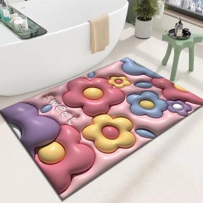 China Sustainable Chinese Manufacturer Water Absorb Mat Bathroom Floor Mat Diatom Mud Bath Mat for sale