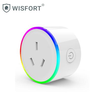 China Australia Residential / Multipurpose 10Amp Rated Curren Wifi Smart Socket Mini Compatible With Alexa Wifi Smart Power Outlet Type I Plug for sale