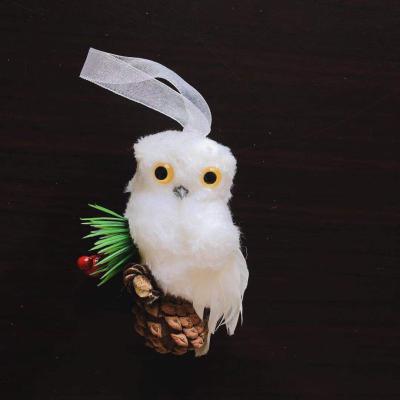 China Hanging Feather Hanging Home Gardening Owl Christmas Tree Pendant Christmas Tree Decoration Chirstmas Decor Chirstmas Decor for sale