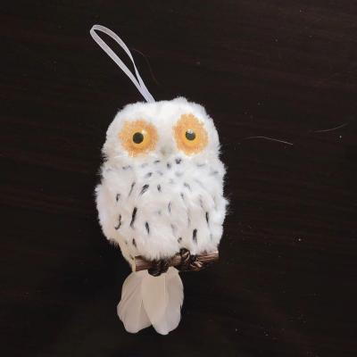 China Hanging Hanging Feather Gardening Owl Christmas Decoration Ornament Home Christmas Tree Decoration Chirstmas Decor Chirstmas Decor for sale