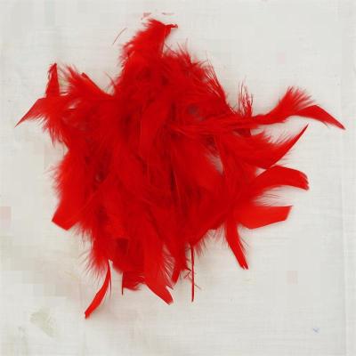 China Hot Sale Handmade Beauty Dyed Duck Feather Feather Natural Red for sale