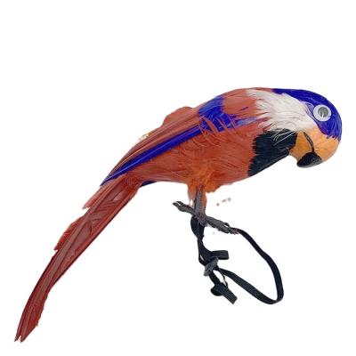 China Artificial Feather Feather Parrot Bird for Modern Garden Zoo Ornament Decoration Colorful 9.8inch(25cm), for sale