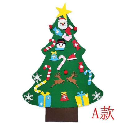 China Creative 3D Christmas Tree Felt Handmade Handmade Christmas Tree Decoration Nonwoven Felt Mini Christmas Tree for sale