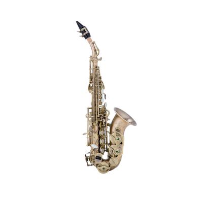 China Antique Antique Finish Soprano Saxophone Curved for sale