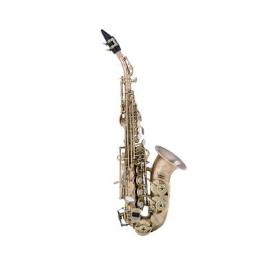 China Soprano Saxophone Antique Finish Antique Curved Castle for sale