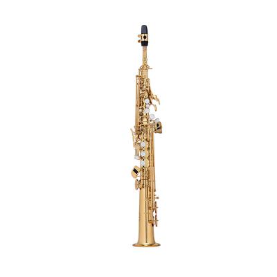 China Soprano saxophone material gold brass gold finish for sale