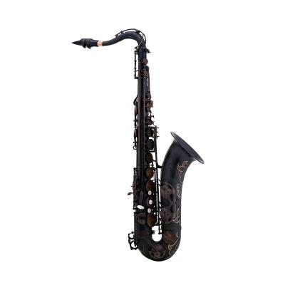 China Truffle Black Decorative Pattern Outdoor Tenor Saxophone Musical Instruments Online for sale