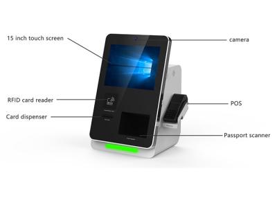 China Card Dispenser Self Order Payment Check In Kiosk for Restaurant Airport Hotel for sale