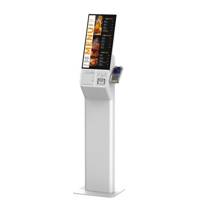 China Fast Food Ordering Kiosk 21.5 Inch Screen Scan QR Code and Credit Card Payment Supported for sale