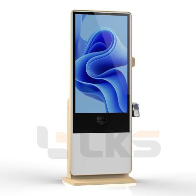 China 55 Inch Indoor Floor Standing LCD Digital Signage Touch Screen Advertising Machine With Android System Player for sale