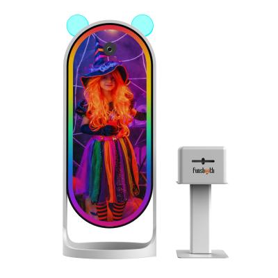 中国 RGB LED Interactive Mirror Touch Screen Photo Booth Event 360 Photo Booth With Instant Print 販売のため