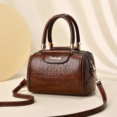 China Others Large Capacity Stone Luxury Handbags Ladies New Boston Women Bag Messenger Shoulders women Handbags for sale