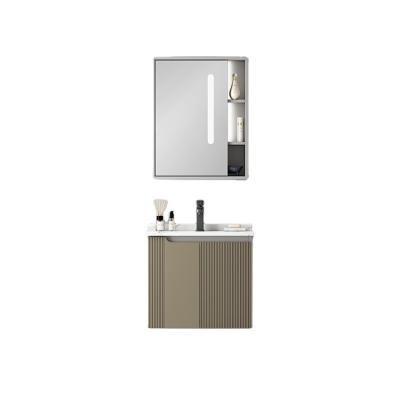 China Durable High Quality Factory Price Hotel Decoration Modern PVC Bathroom Vanity With Mirror for sale