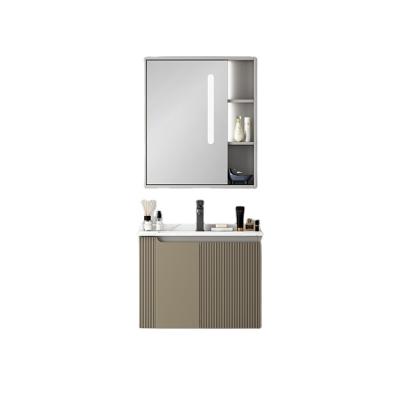 China Modern Stylish Long Lasting Style Bathroom Vanity Cabinet With Mirror Lights for sale