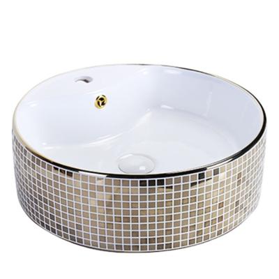 China Home Easy Clean Cheap Bathroom Sink Round Shape Factory Wash Basin Factory Art Hand Ceramic Wash Basin for sale