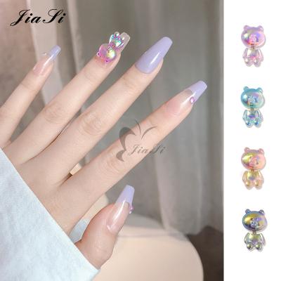 China Easy Apply 3D Laser Cartoon Hot Selling Movable Bear Nails Nail Art Sticker Decorations Living Room Decor Supplies for sale