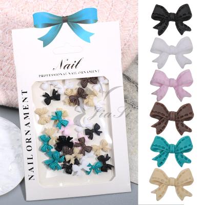 China Nail Art Salon Wholesale Mixed Color Bow Butterfly 3d Pendant Stickers For Women Nail Art Decoration for sale